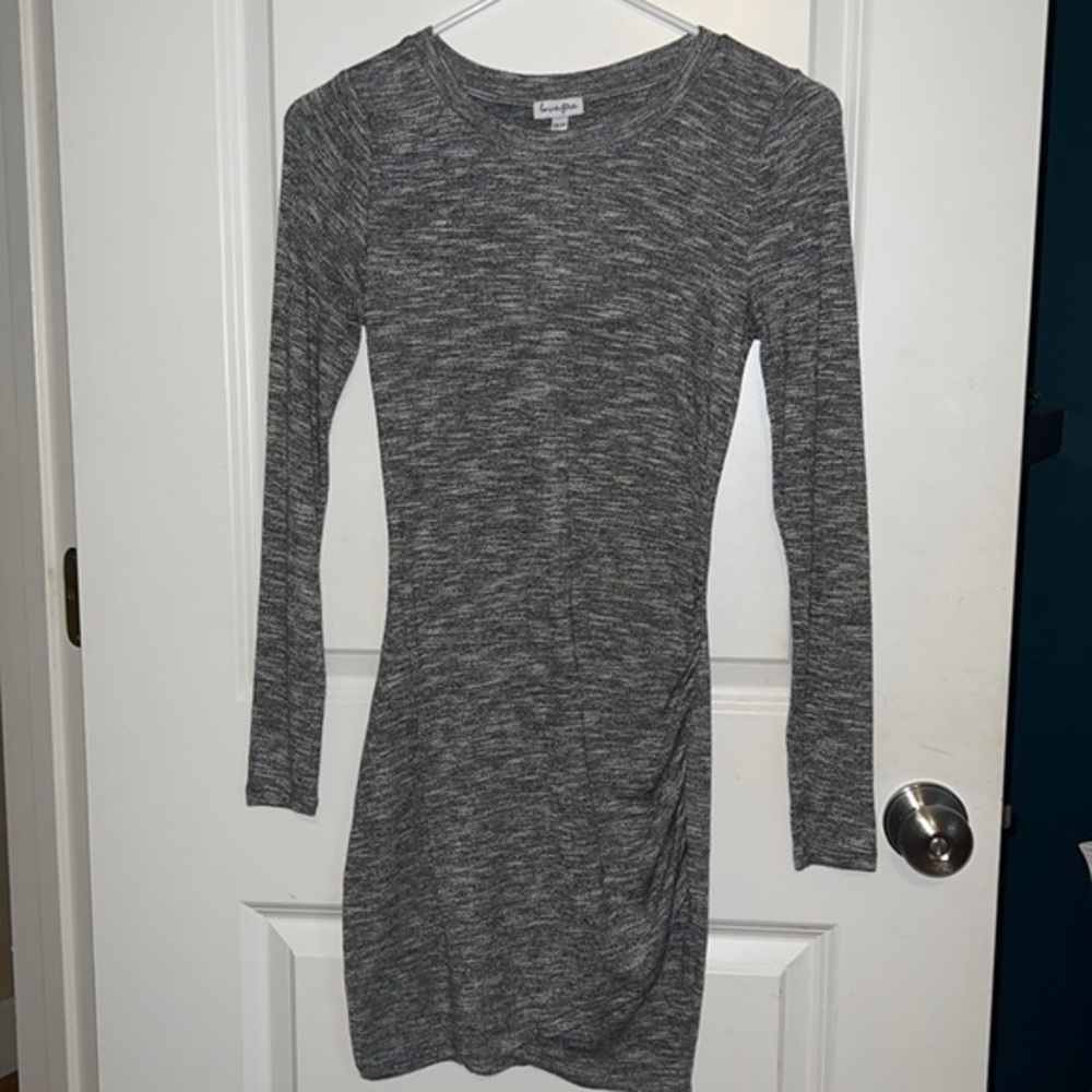 XS heather‎ gray long sleeve sweater dress